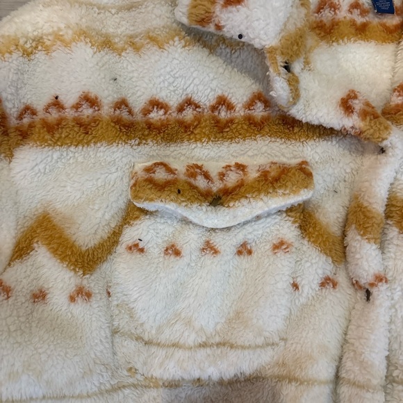 Arizona Jean Company White and Orange Fleece Jacket - Picture 2 of 3